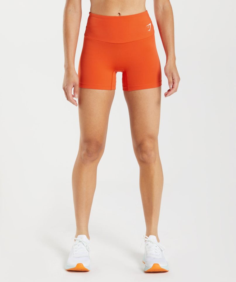 Women\'s Gymshark Training Tight Shorts Orange | NZ 3HXLZC